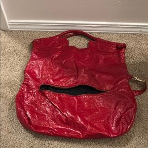 Foley + Corinna Red Leather Tote Bag